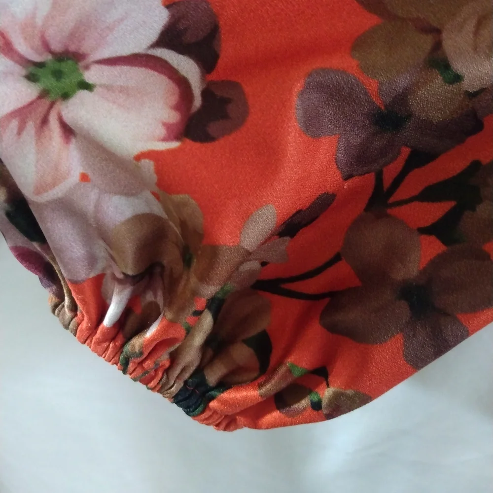 ASOS Orange Floral Long Sleeve Maxi Dress - Picture 5 of 11